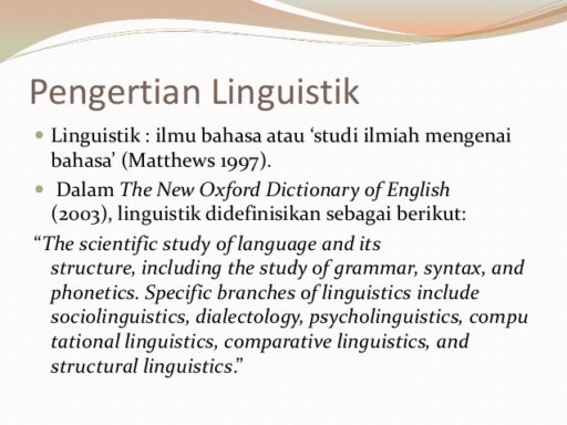 Klasifikasi Bahasa dalam Studi Linguistik