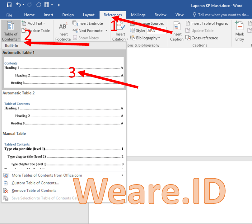 Cara Membuat Daftar Isi di Microsoft Word dengan Mudah