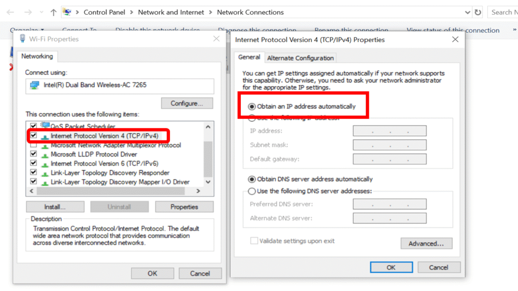 Pengaturan IP Address