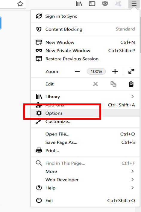 pengaturan firefox