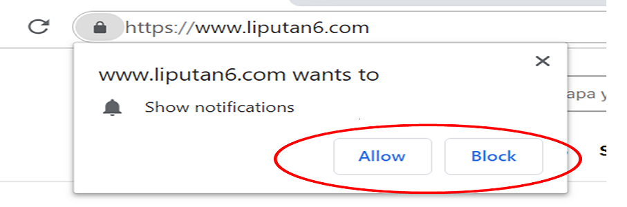 Permintaan ijin notifikasi