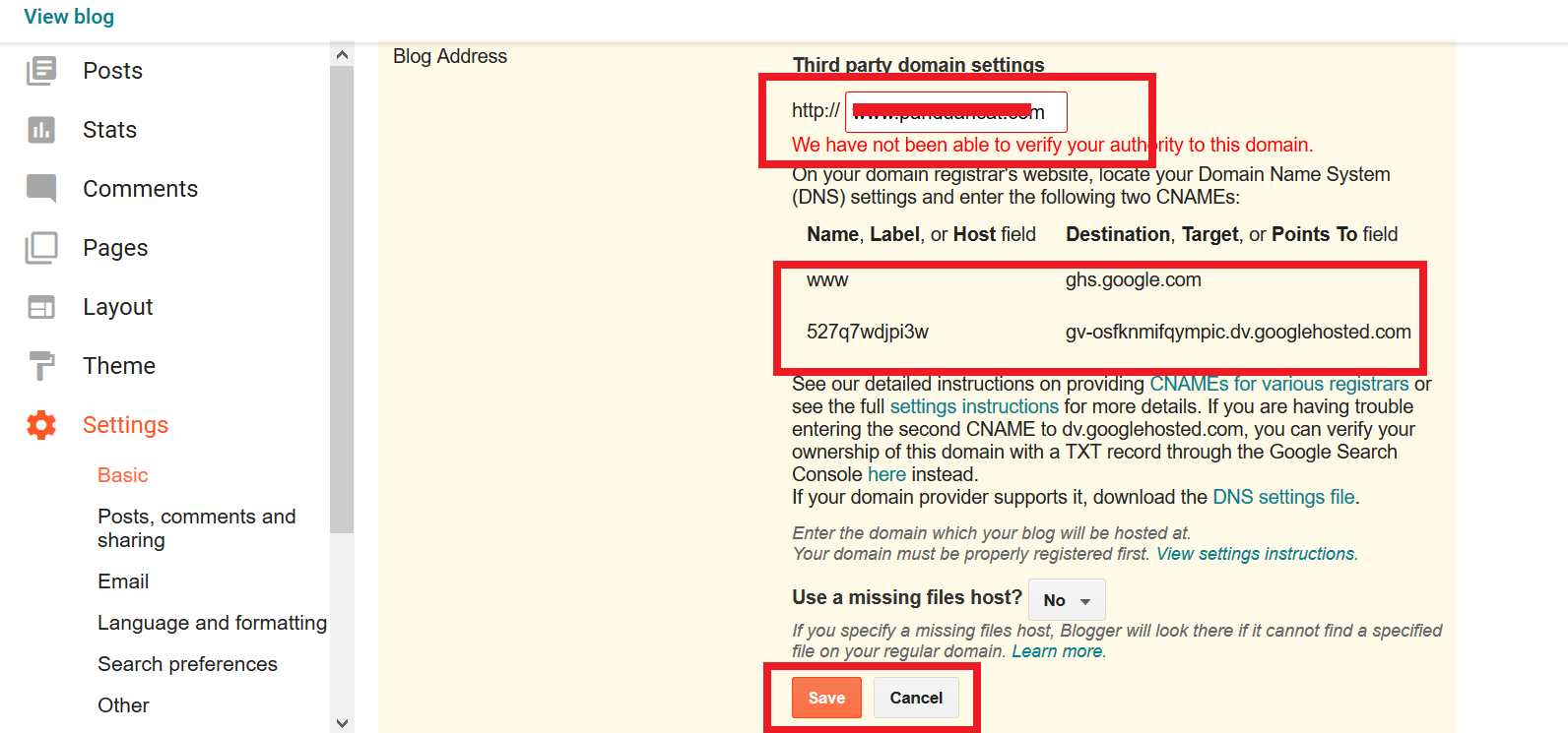 Pointing Domain ke Blogger